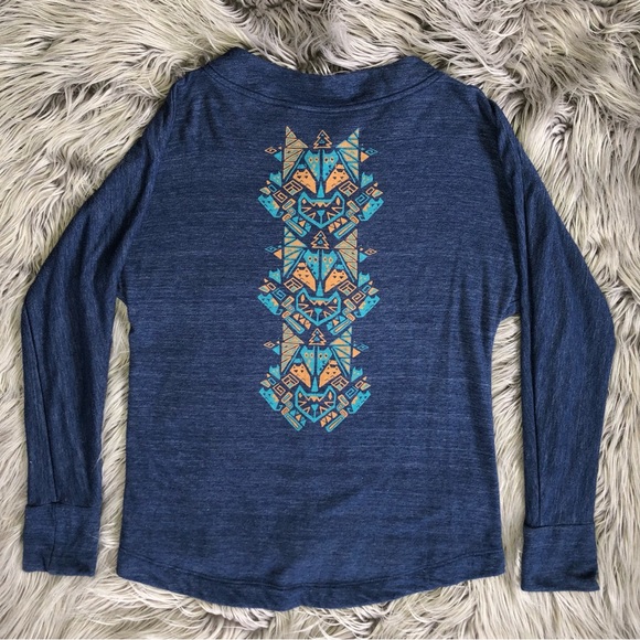 Retired Threadless Select Feline Felony Cornflower Blue Cat Totem Cardigan, Size - Picture 5 of 7